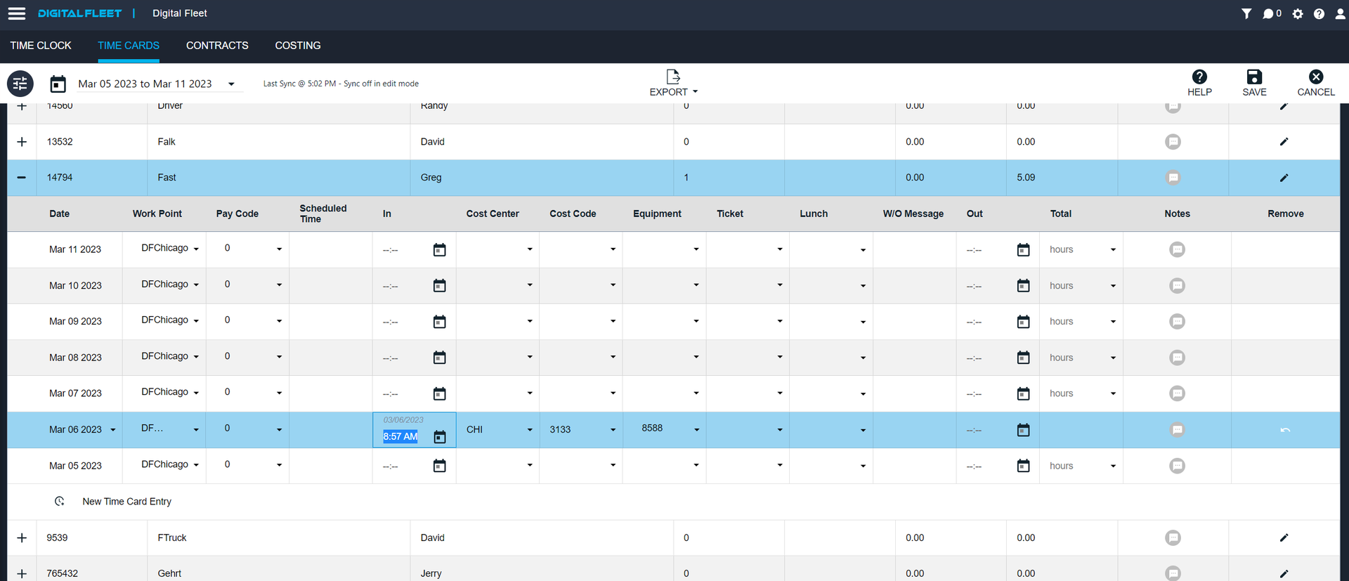 Time Clock Documentation Digital Fleet